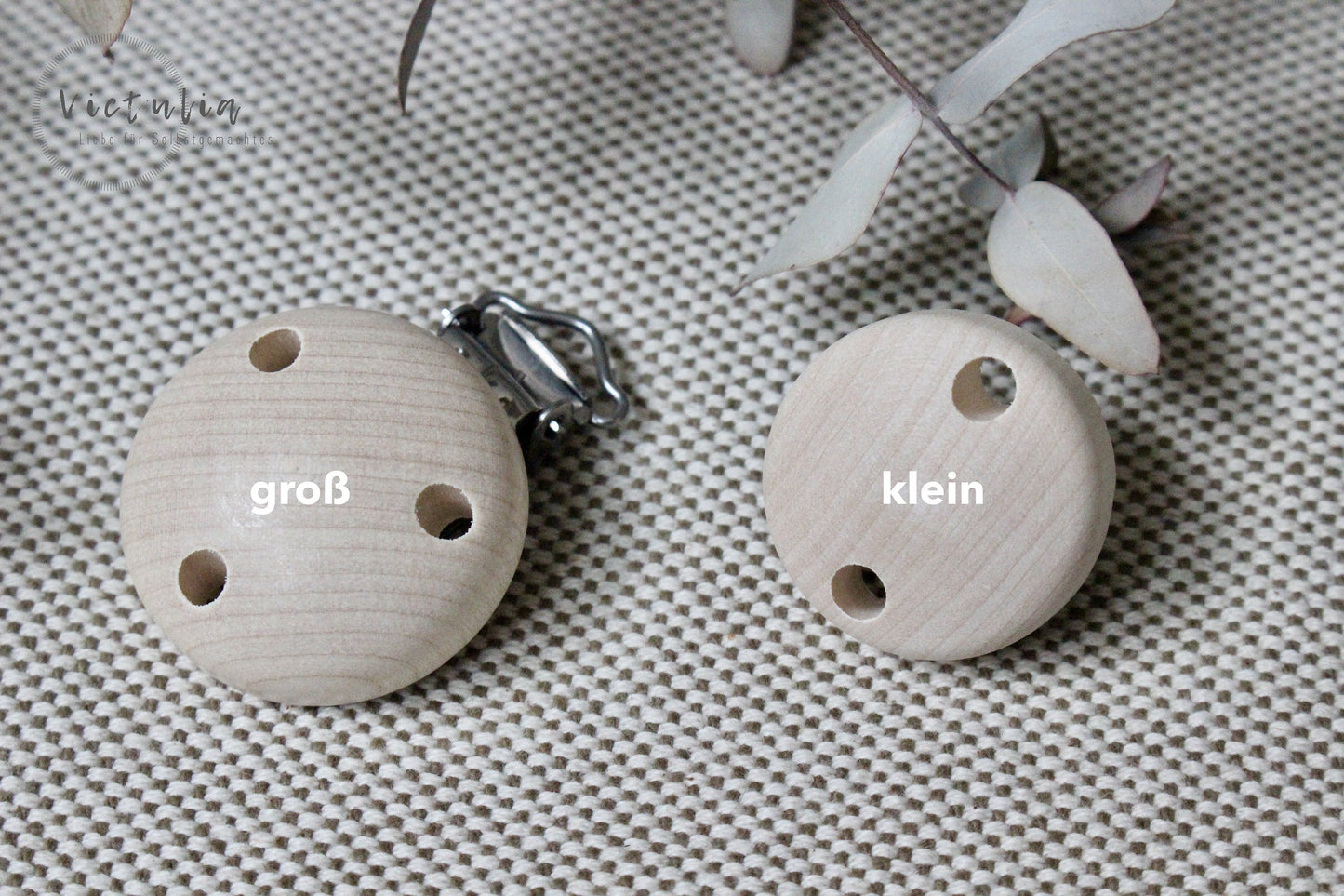 Schnullerkette aus Holzperlen